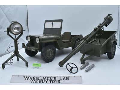 Jeep Combat 7000 Set W/ Trailer GI Joe 1965 Vintage Figure Hasbro