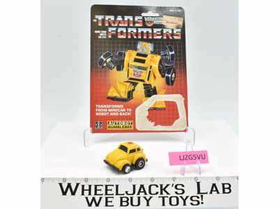 Bumblebee YELLOW 100% Complete W/CARDBACK 1984 Vintage G1 Transformers