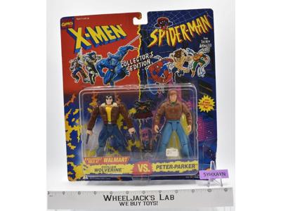 Wolverine VS Peter-Parker X-Men Spider-Man Collector's Edition 1994 Toybiz MOSC