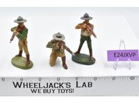 Lot of 3 Composition Cowboys with Rifles 1970's Elastolin Germany