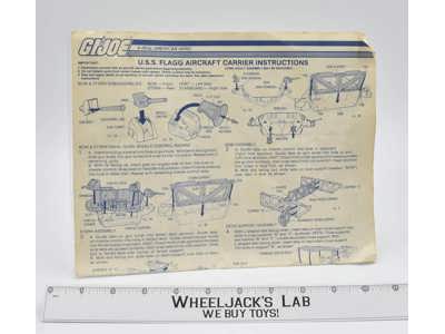 USS Flagg Aircraft Carrier Instruction Manual 1985 GI Joe Vintage