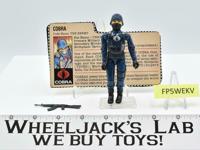 Cobra Officer V1 STRAIGHT ARM 100% Complete 1982 GI Joe Hasbro Vintage