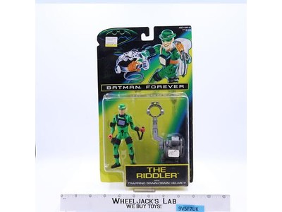 The Riddler W/Tapping Brain-Drain Helmet Batman Forever 1995 Kenner NEW MOSC