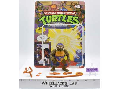 Storage Shell Donatello W/Cardback 100% Complete TMNT 1991 Playmates Vintage