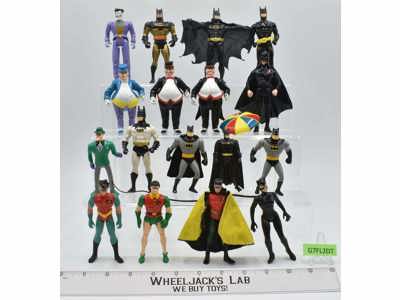 Lot of 17 Batman DC Comics Superheroes Villains ToyBiz Kenner Action Figures