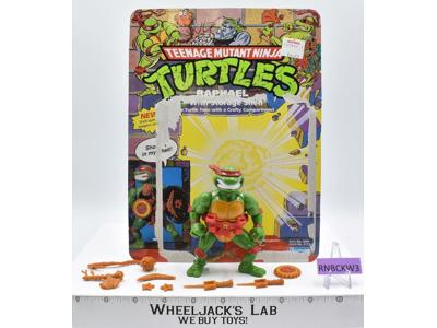 Storage Shell Raphael W/Cardback 100% Complete TMNT 1991 Playmates Vintage