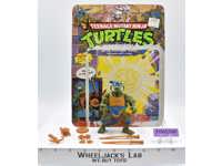 Storage Shell Leonardo W/Cardback 100% Complete TMNT 1991 Playmates Vintage