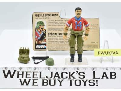 Bazooka V1 100% Complete 1985 GI Joe Hasbro Vintage Action Figure