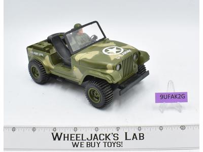 Battery Operated Green Army Jeep 1980's Soma Vintage Military Toy Vehicle