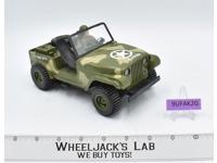 Battery Operated Green Army Jeep 1980's Soma Vintage Military Toy Vehicle
