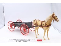 Johnny West Buckboard Harness Set with THUNDERBOLT Rolling Horse MARX Vintage