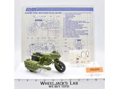 RAM 100% Complete W/PARTIAL STICKER SHEET 1982 GI Joe Hasbro Vintage Vehicle