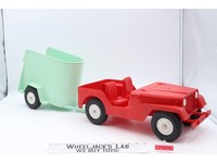 #4542 Johnny West Jeep and Horse Trailer Mobile Ranch Set Marx 21" Vtg Vehicles