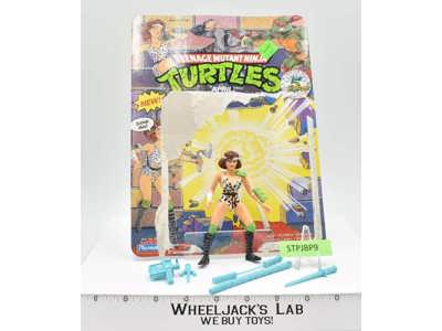 April the Ninja Newscaster w/Cardback NR MINT 100% Complete TMNT 1994 Playmates