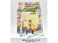 April the Ninja Newscaster w/Cardback NR MINT 100% Complete TMNT 1994 Playmates