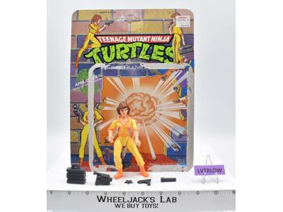 April O'Neil Orange w/Cardback 100% Complete TMNT 1993 Playmates Vintage Figure