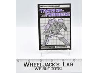 Astrotrain Instructions Manual Booklet 1985 Hasbro G1 Transformers Vintage