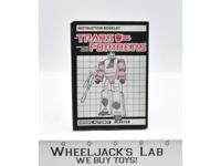 Blaster Figure Instruction Manual Booklet 1985 G1 Transformers