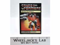 Sideswipe Action Figure Instructions Manual Booklet Sheet 1984 G1 Transformers