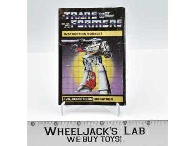 Megatron Action Figure Vintage Instruction Manual 1984 Hasbro G1 Transformers