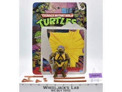 Donatello W/Cardback 100% Complete TMNT 1988 Playmates Vintage Action Figure