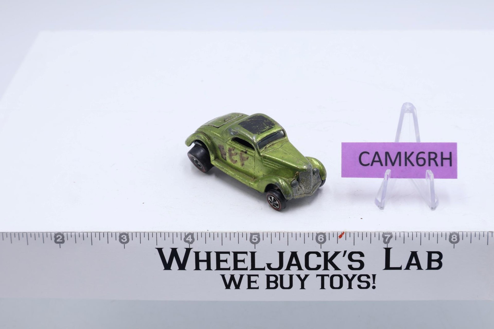 Classic '36 Ford Coupe Light Green Lime 1969 Redline Hot Wheels Mattel Vtg RL