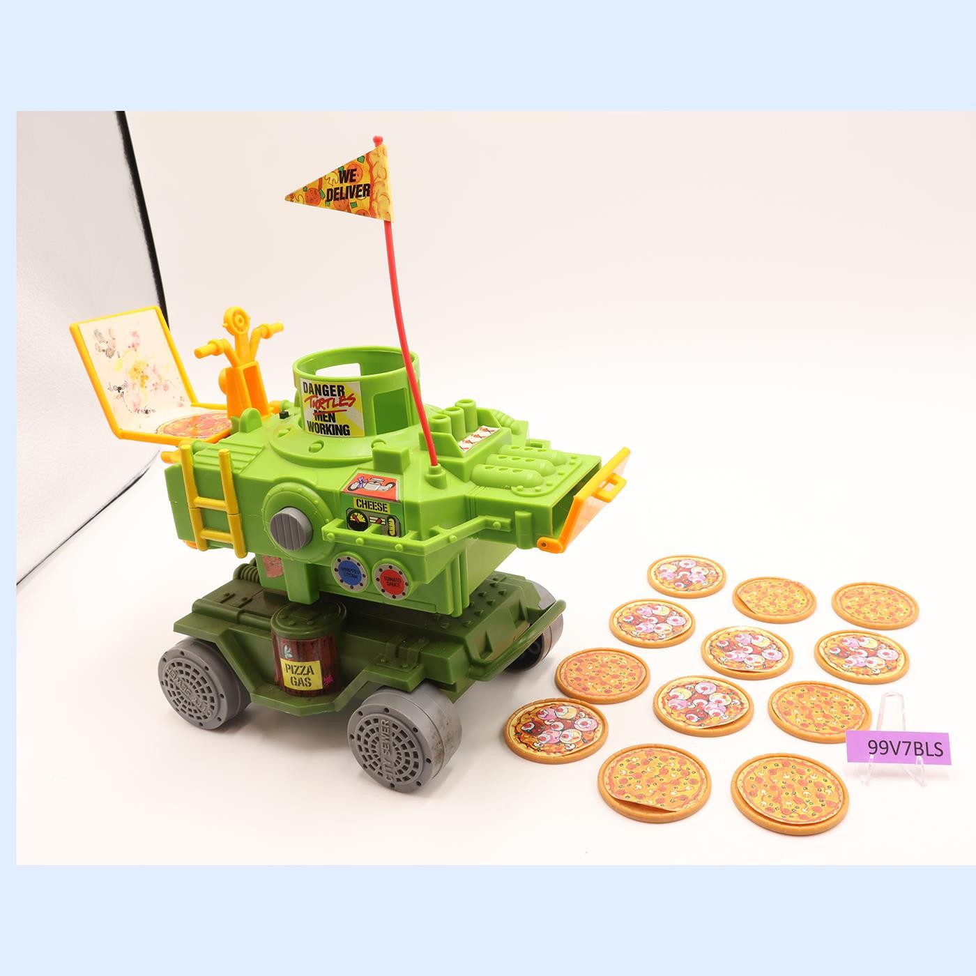 Pizza Thrower 100% Complete TMNT 1989 Vintage Playmates Action Figure Vehicle