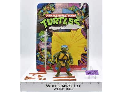 Leonardo W/Cardback 100% Complete TMNT 1988 Playmates Vintage Action Figure