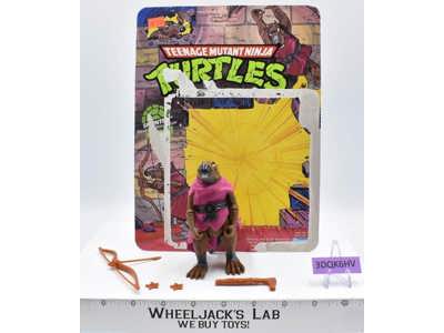 Splinter W/Cardback 100% Complete TMNT 1988 Playmates Vintage Action Figure