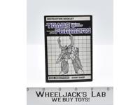 Chop Shop Instructions Manual Booklet 1985 Hasbro G1 Transformers Vintage Figure