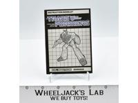 Barrage Action Figure Instruction Manual Booklet 1985 Hasbro G1 Transformers