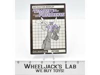 Octane Instructions Manual Booklet 1986 Hasbro G1 Transformers Vintage Figure
