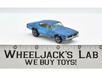 Custom Barracuda Blue 1968 Redline Hot Wheels Mattel Vintage RL