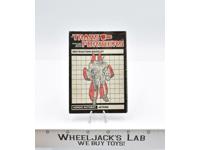 Jetfire Instructions Manual Booklet 1985 Hasbro G1 Transformers Vintage Figure