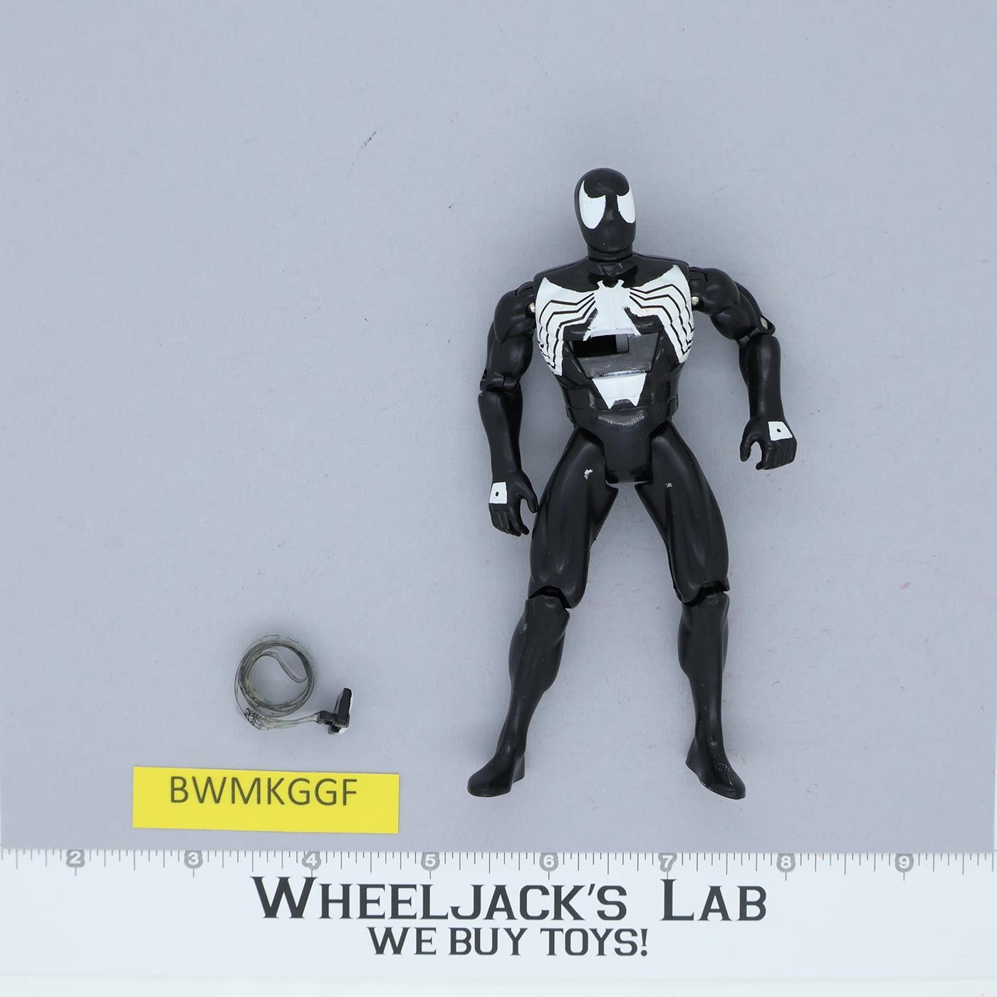 Spiderman Black Costume Web Lair Symbiote KB Exclusive 1995 Toybiz Vintage