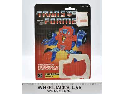 Gears Cardback 1984 Vintage Hasbro G1 Transformers Action Figure