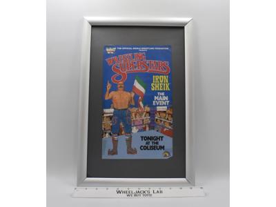 Iron Sheik Original Poster 12x7.5 1980s WWF LJN Wrestling Vintage