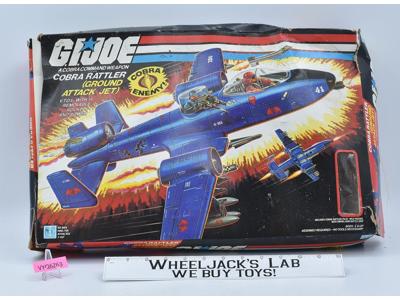 Ground Attack Jet Cobra Rattler 100% Complete W/Box 1984 Hasbro Vintage
