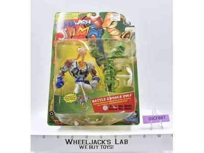 Battle Damage EWJ NEW MOSC Earthworm Jim 1994 Playmates Action Figure