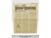 News Letter Vol.1 Issue 1 Dino Riders Fan Club Exclusive 1988 Tyco
