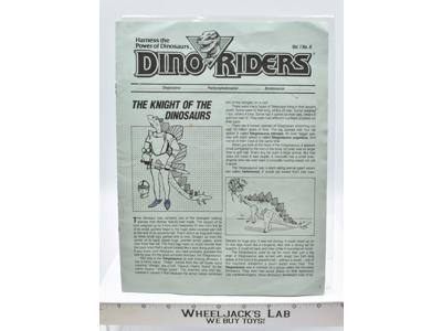 News Letter Vol.1 Issue 2 Dino Riders Fan Club Exclusive 1988 Tyco