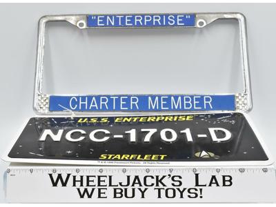 USS Enterprise NCC-1701-D Star Trek 1996 Paramount License Plate &amp; Frame