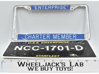 USS Enterprise NCC-1701-D Star Trek 1996 Paramount License Plate &amp; Frame