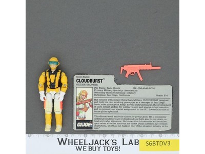 Cloudburst V1 G.I. Joe 100% Complete 1991 Hasbro Vintage Action Figure