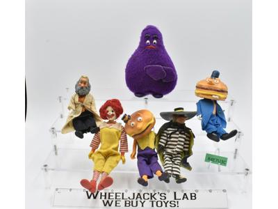 Lot of 6 Vintage McDonald's Toy Action Figure Dolls/Plush 1970-80's