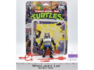Chrome Dome W/Cardback 100% Complete TMNT 1991 Playmates Vintage Action Figure