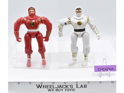 Lot of 2 Ninja Power Rangers 1995 5" Bandai Action Figures