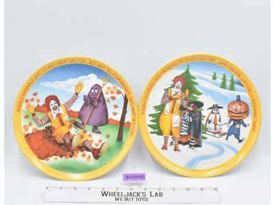 Ronald McDonald Plastic 10" Plates 1977 by Lexington