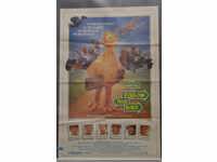 Follow that Bird Sesame Street Movie Poster Warner Bros 27 x 41