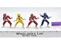 Lot of 4 Mini Power Rangers 1990's Bandai 3" Action Figures